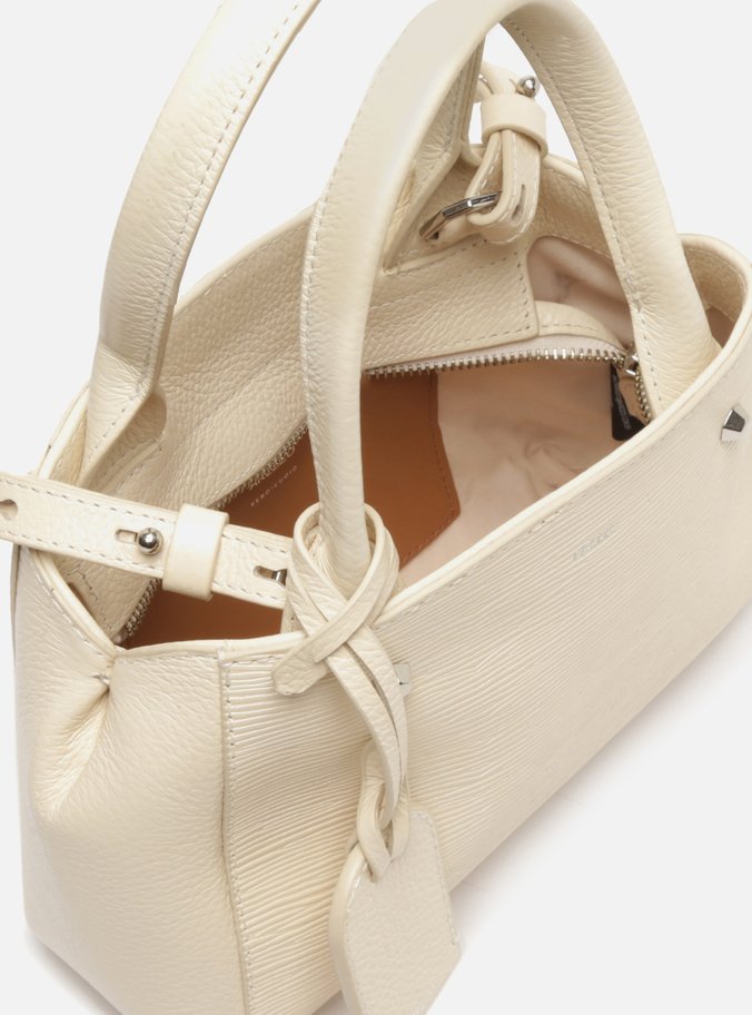 Bolsa Tiracolo Off-White Couro Bella Pequena