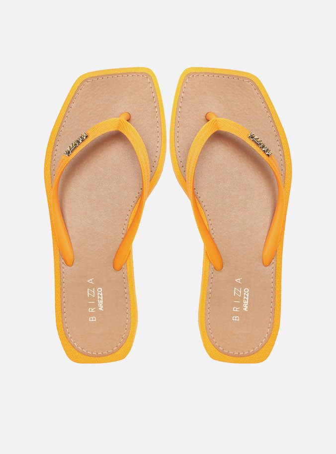 Chinelo de Dedo Laranja Square Recouro Brizza