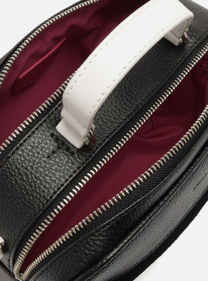 Bolsa Tiracolo Preta Camurcina Prione Média