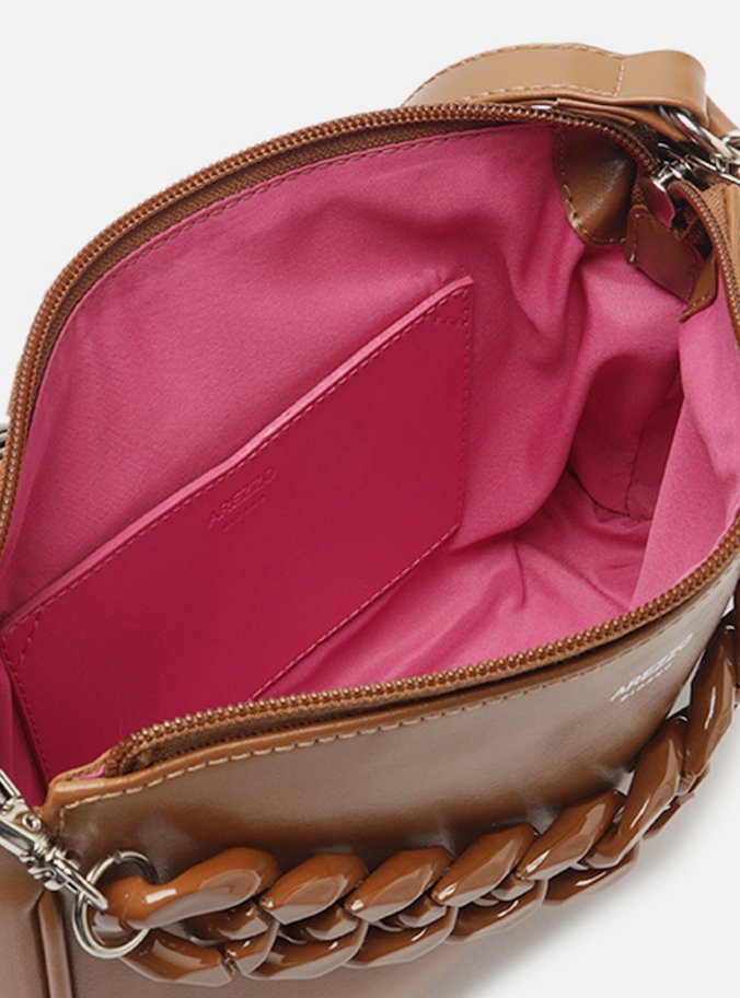 Bolsa Tiracolo Marrom Caramel Iara Pequena