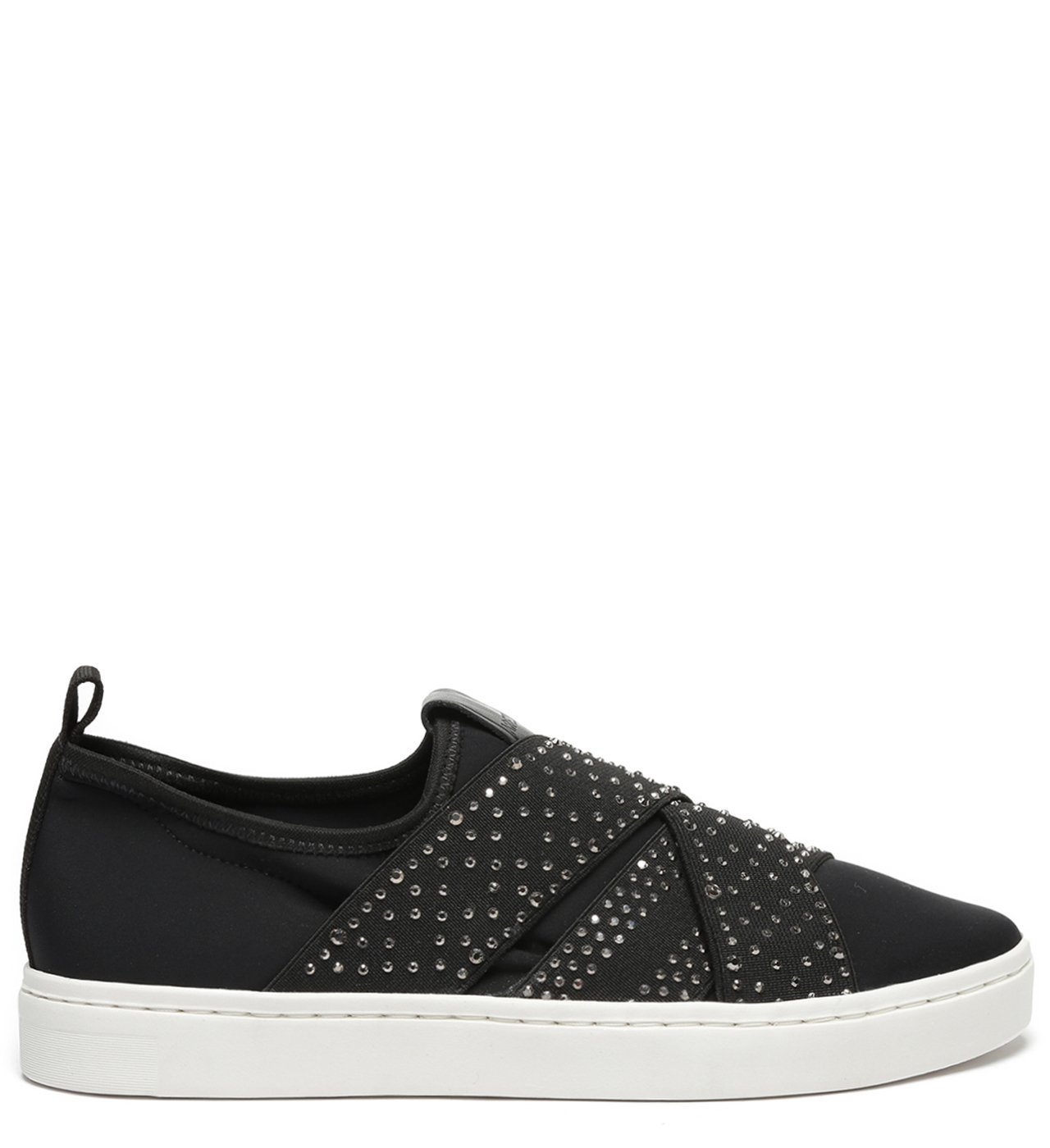 T nis Slip On Preto El sticos Brilho Arezzo