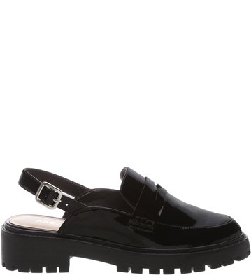Mocassim Verniz Aberto Tratorado Preto