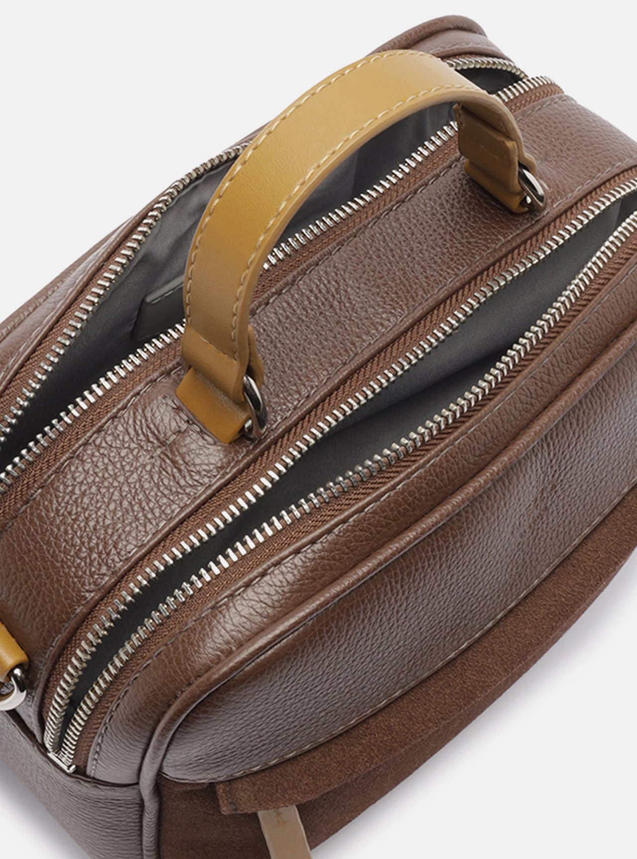 Bolsa Tiracolo Marrom Prione Média Caramelo — foto 4