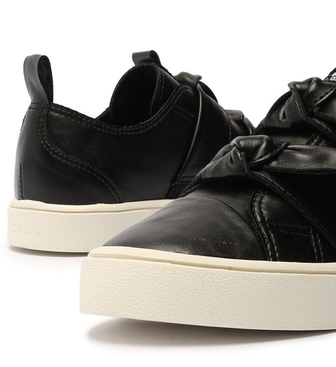 Tênis Infantil Slip On  Preto Laço