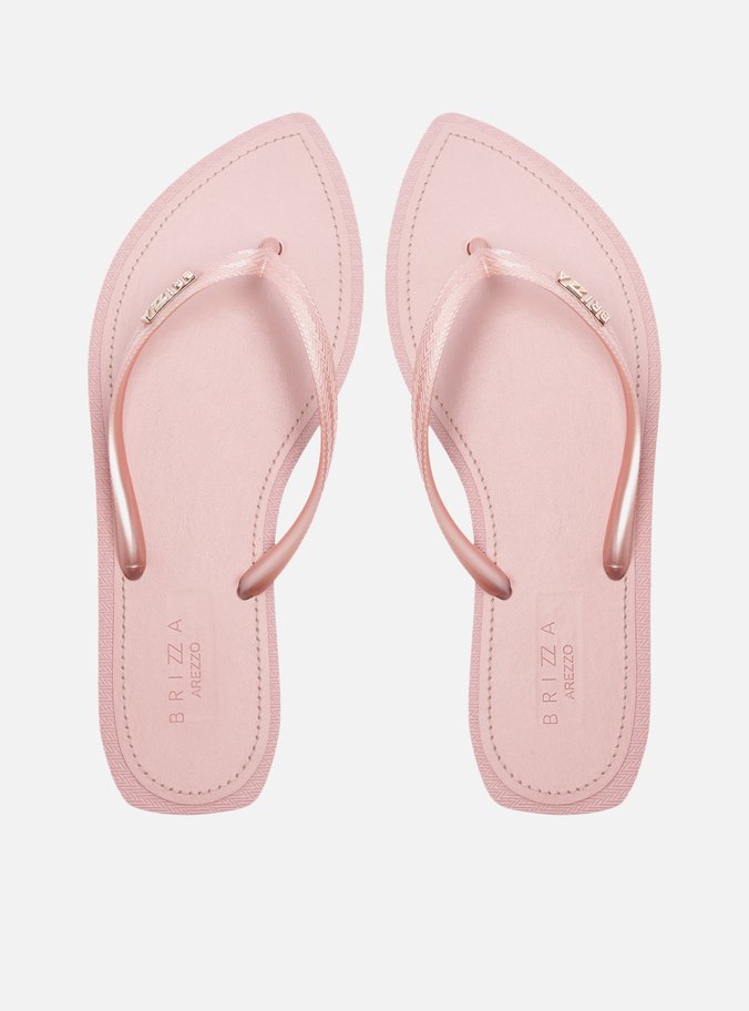Chinelo de Dedo Rosa Bico Folha Brizza