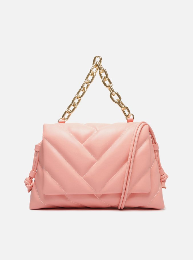 Bolsa Tiracolo Rosa Matelassê Mel Grande