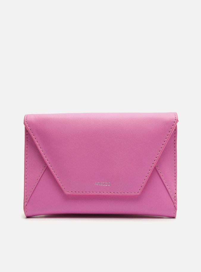 Carteira Rosa Couro Envelope