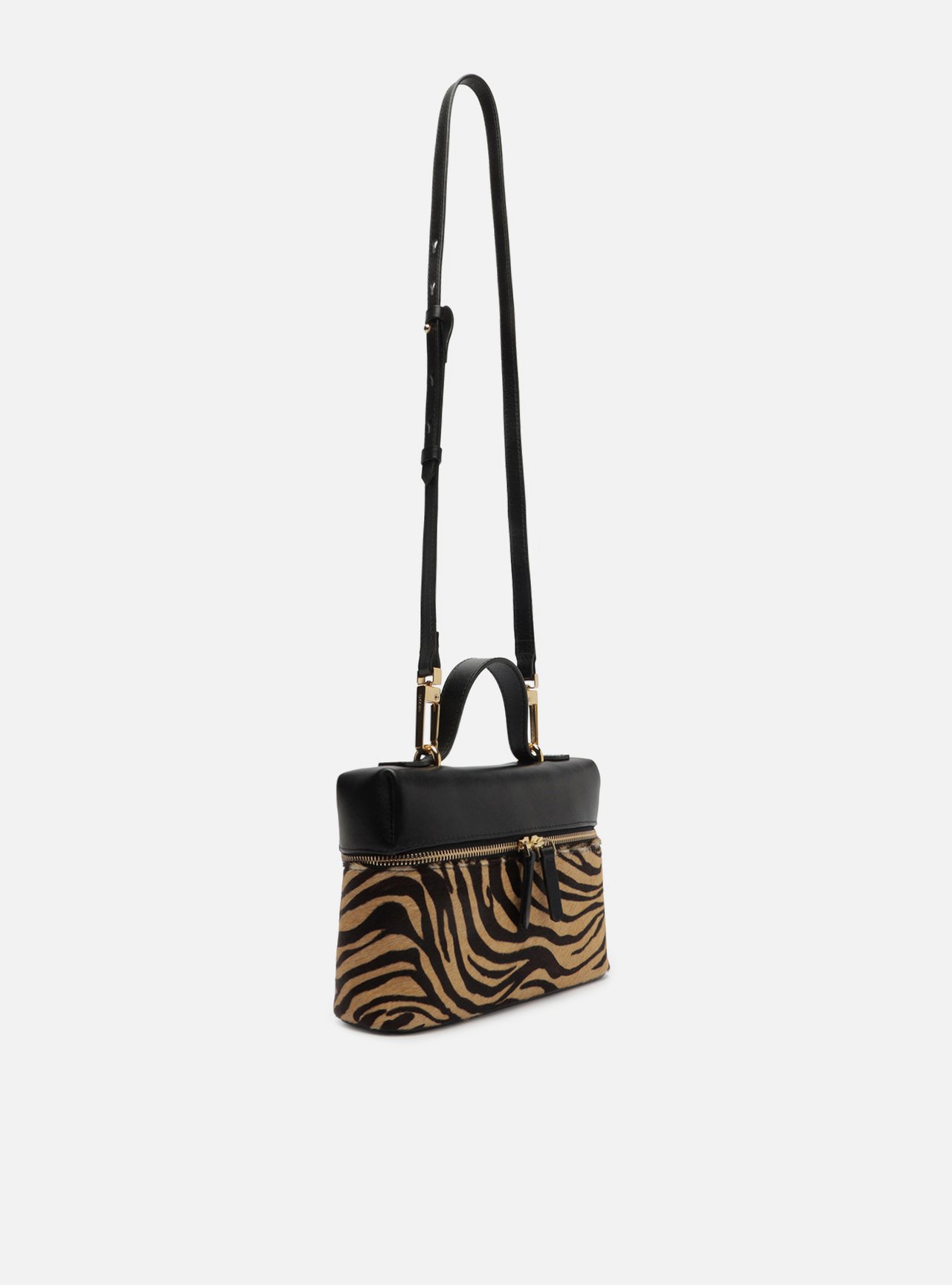 Bolsa Tiracolo Animal Print Couro Média — foto 5
