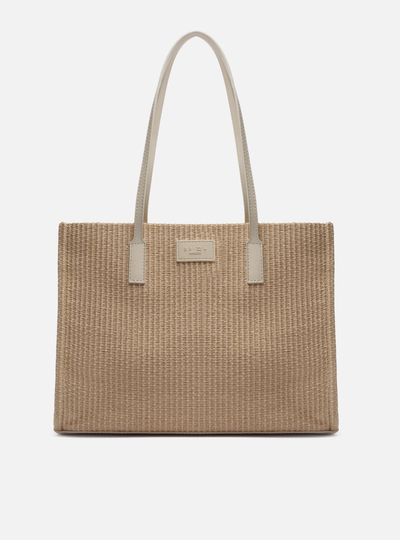 Bolsa Tote Off White Palha Sicília Grande Brizza — foto 1