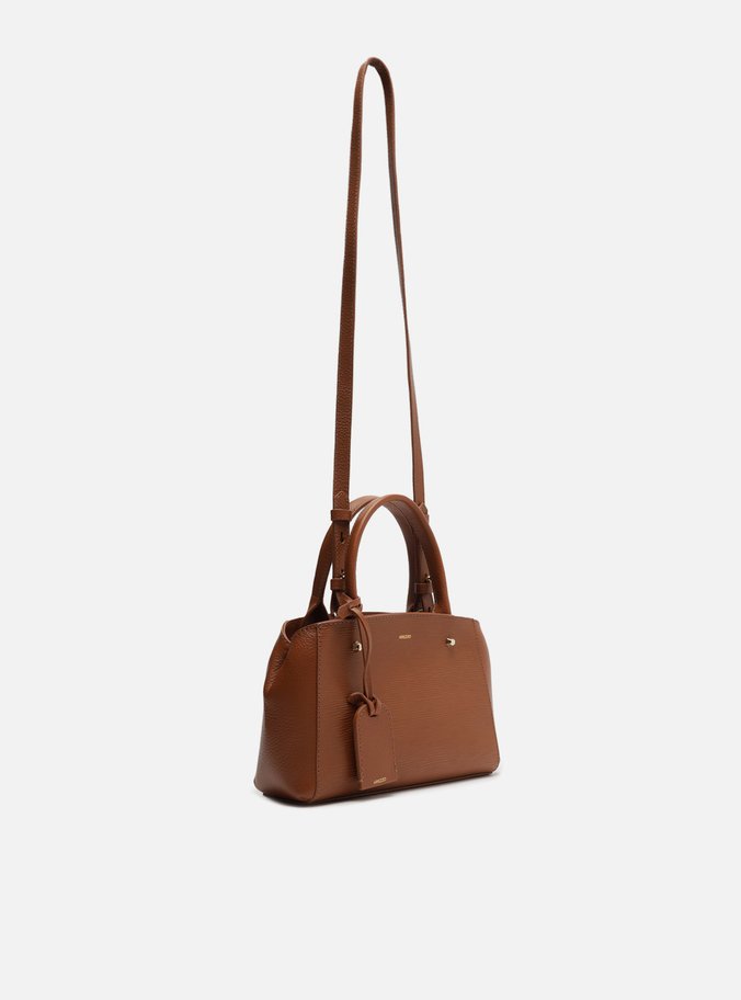 Bolsa Tote Marrom Couro Wave Bella Pequena