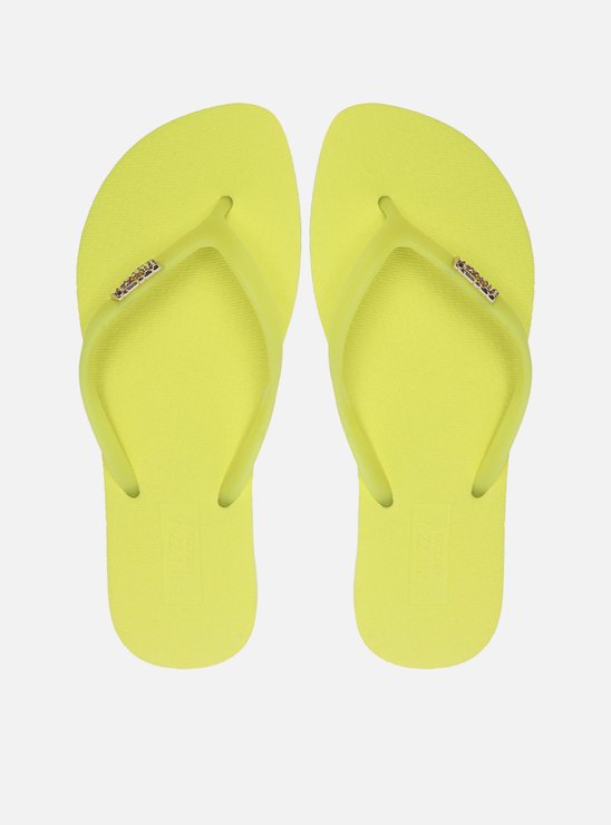 Chinelo de Dedo Amarelo Tiras Jelly Brizza