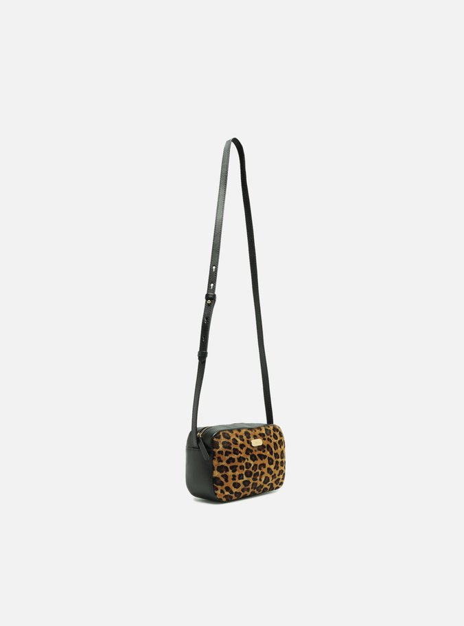 Bolsa Tiracolo Animal Print Pequena Tag Metal
