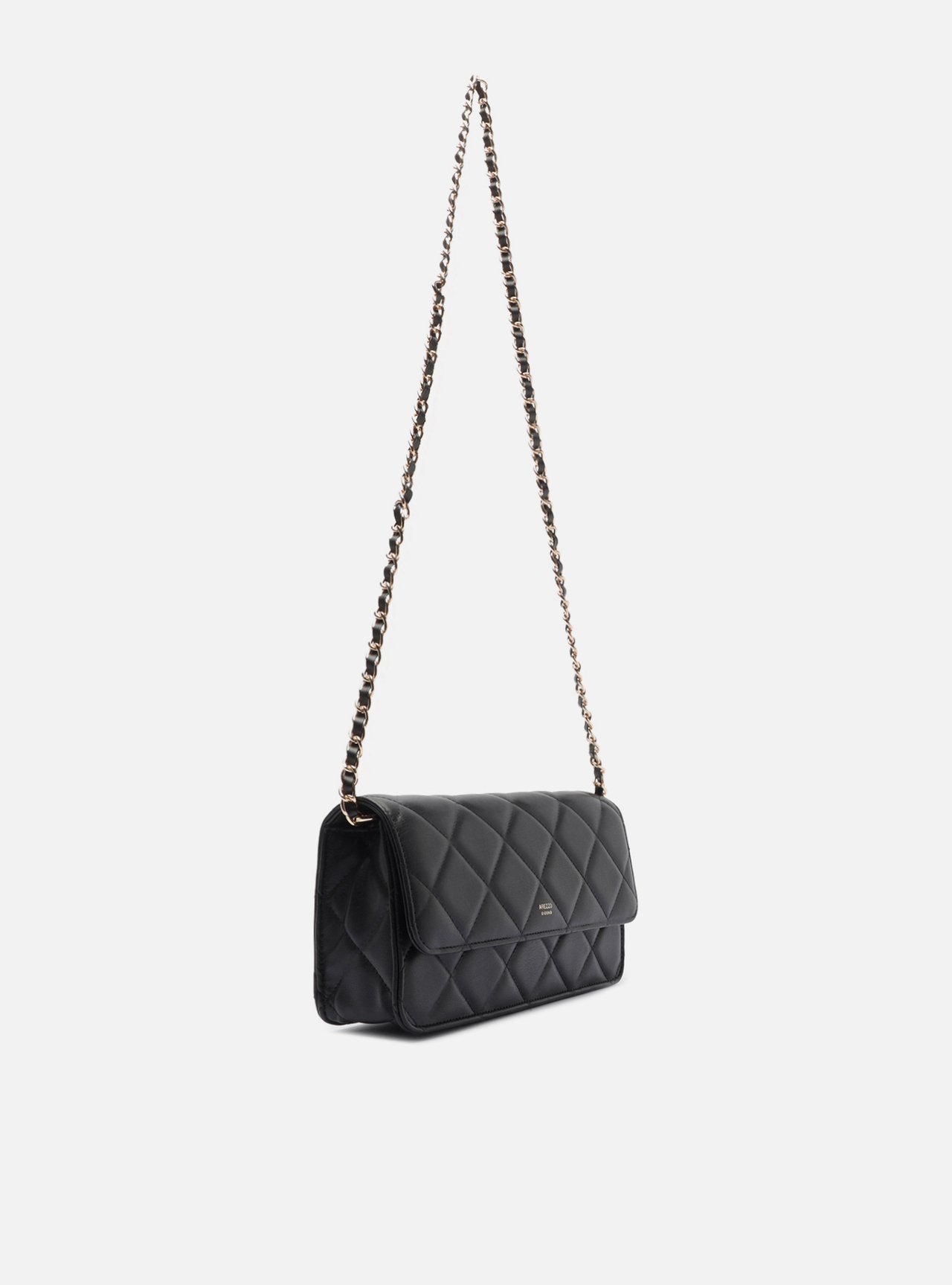Bolsa Tiracolo Preta Média Matelassê Corrente — foto 5