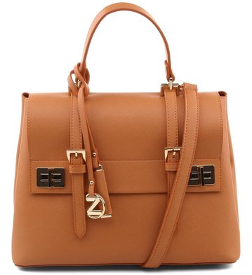 Bolsa Satchel Média Camel