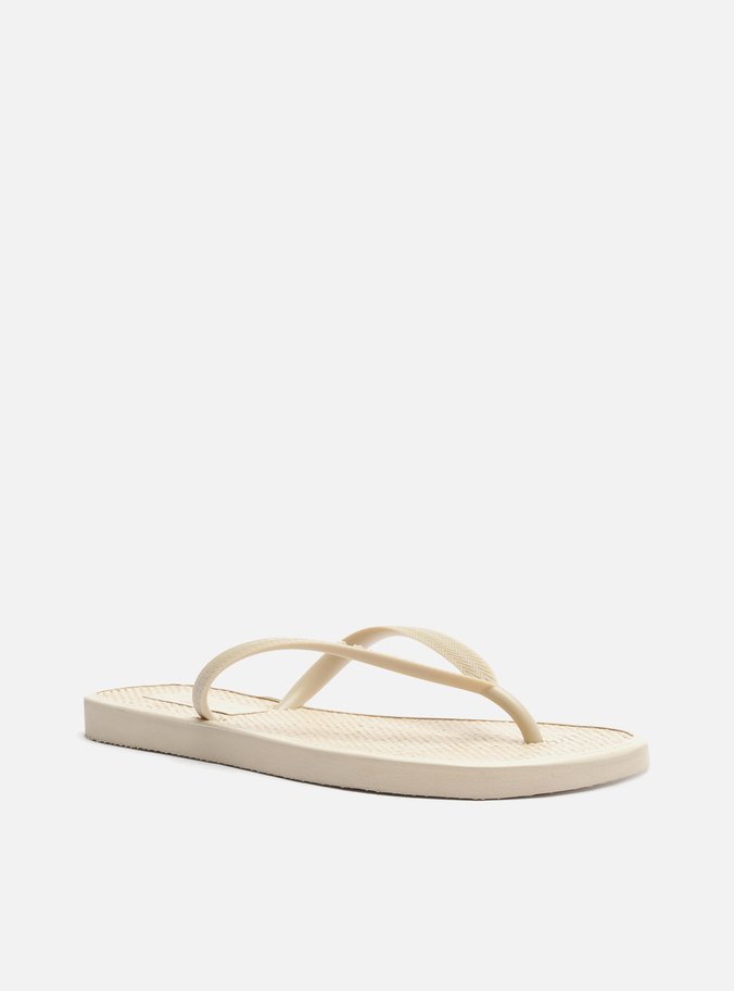 Chinelo de Dedo Off-White Jelly Bico Redondo Essential Brizza