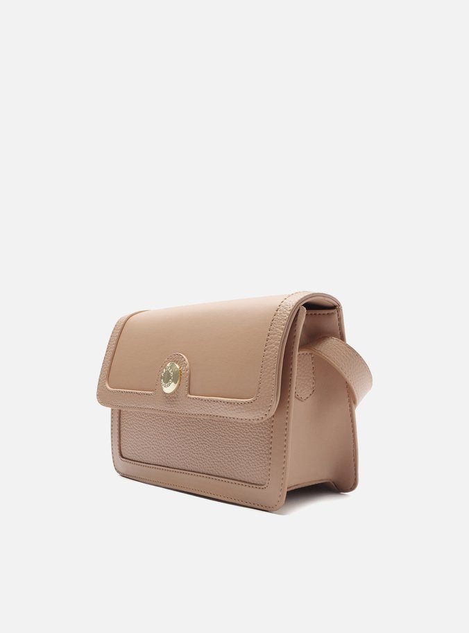 Bolsa Tiracolo Nude Pequena Botão Metal