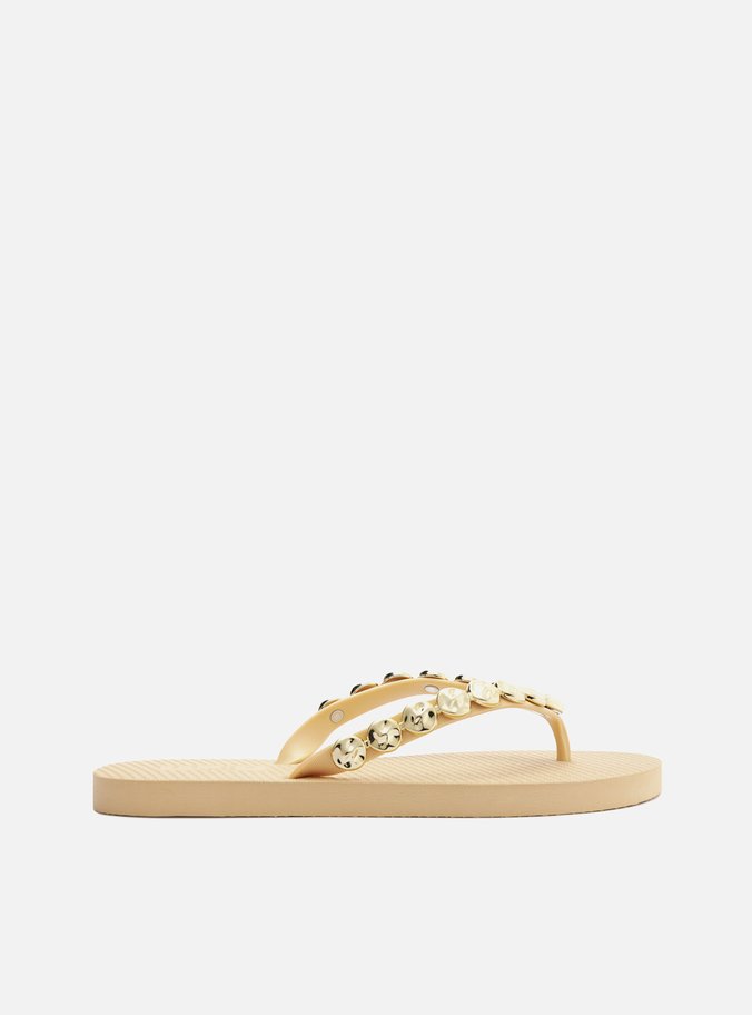 Chinelo Nude Minimal Tira Búzios