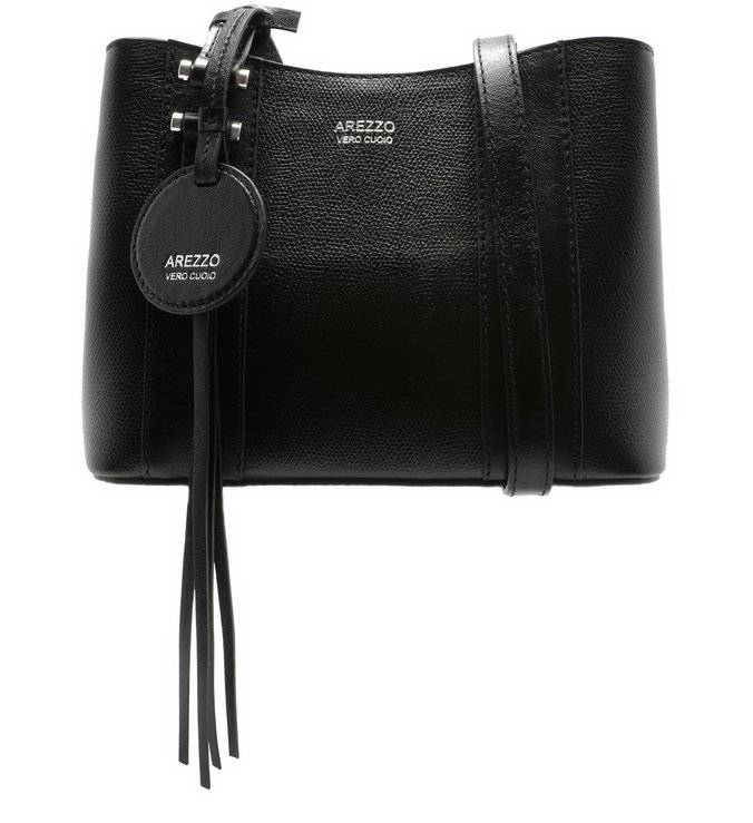 Bolsa Tiracolo Couro Bianca Pequena Preta
