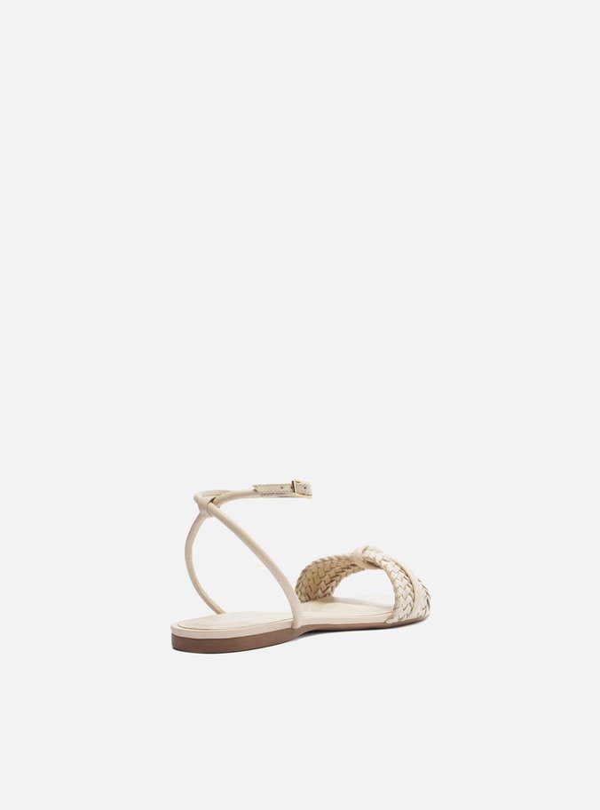 Sandália Rasteira Off-White Trançada 