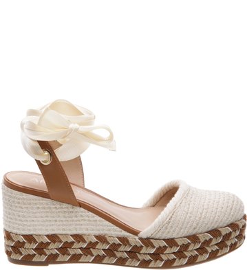 Espadrille Amarrações Bordado Étnico Ráfia