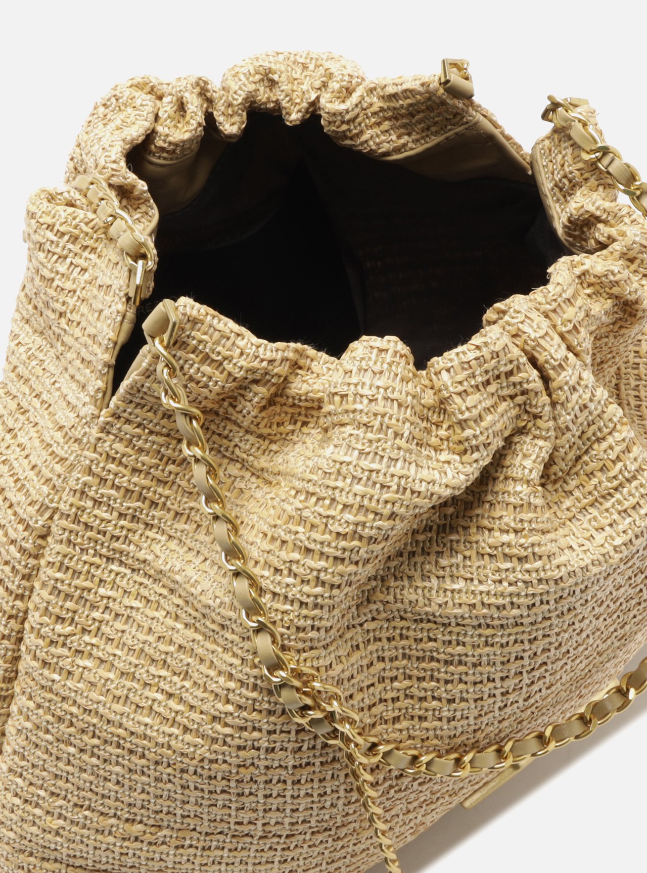 Bolsa Hobo Bege Palha Esther Grande — foto 4