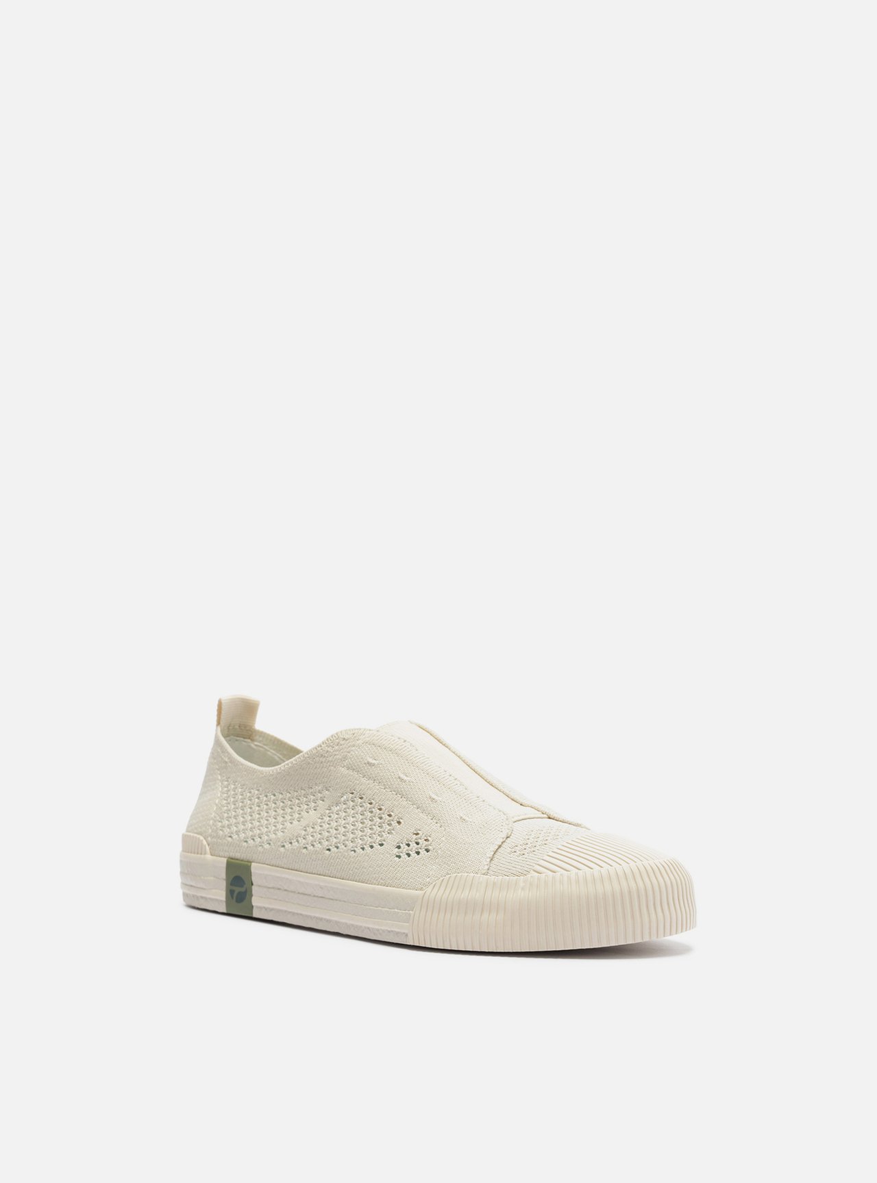 Tênis Slip On Branco Knit Elástico Alme — foto 2