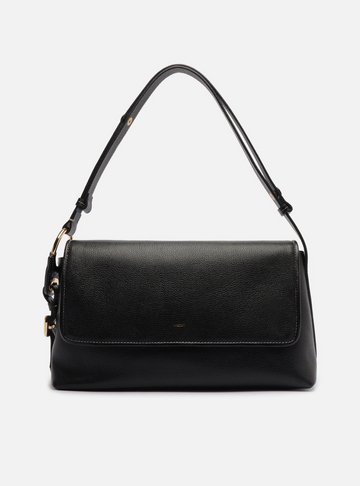 Bolsa Tiracolo Preta Couro Grande Metais Lenny Niemeyer