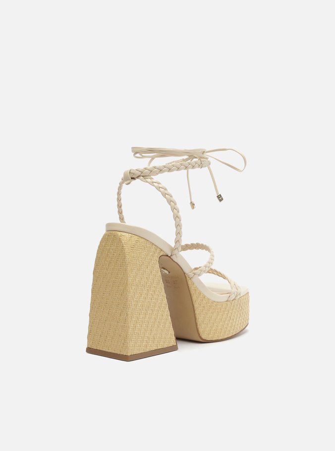 Sandália Off-White Meia Pata Trançada Amarração