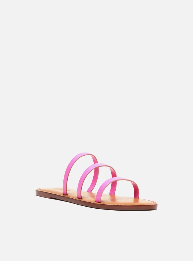 Rasteira Tiras Rosa