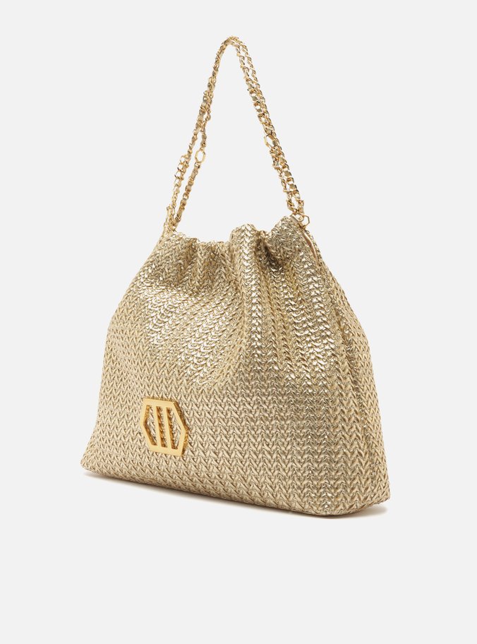 Bolsa Hobo Dourada Trama Esther Grande