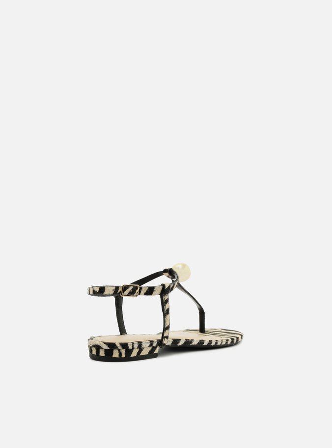 Sandália Animal Print Slim Metais Duo