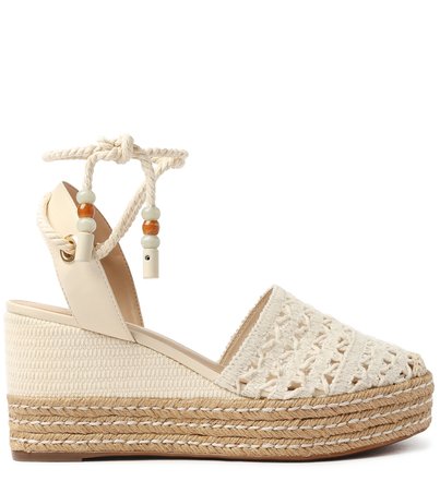 Espadrille Off White Tecido Plataforma Arezzo