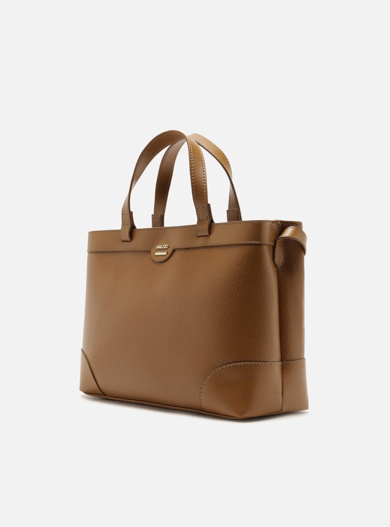 Bolsa Tote Marrom Média Recortes — foto 2