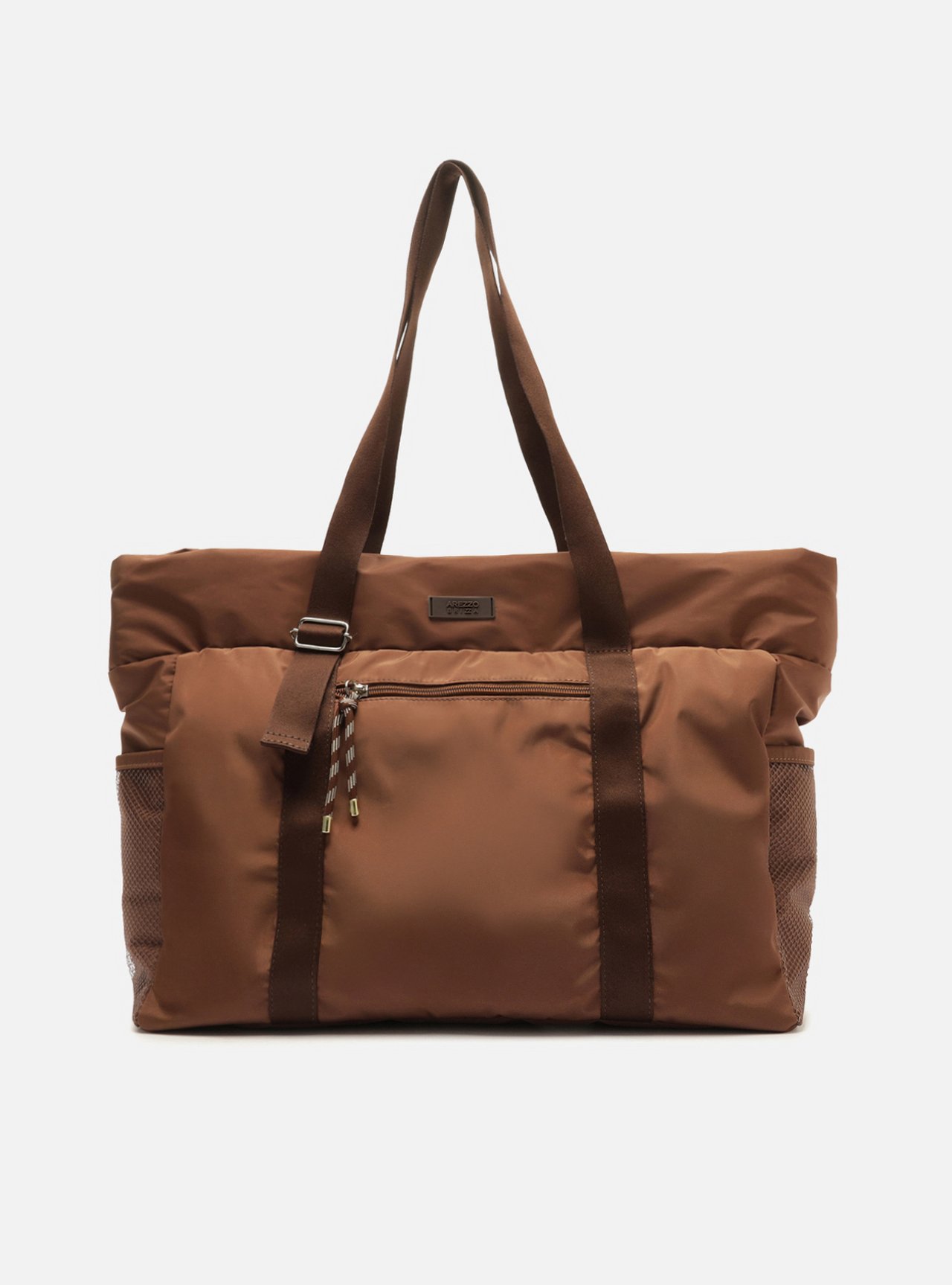 Bolsa Shopping Marrom Grande Matelassê Brizza — foto 1