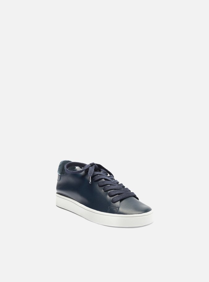 Tênis Azul Couro Cadarço Casual