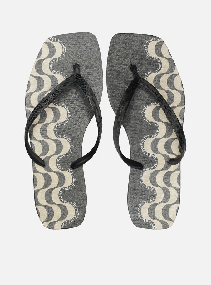 Chinelo de Dedo Preto Square Copacabana