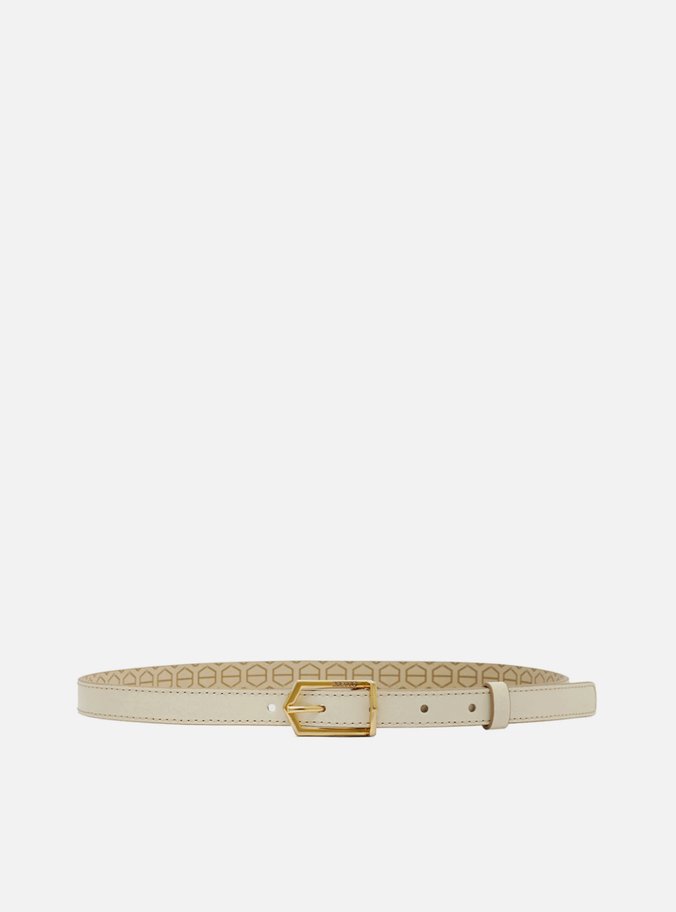 Cinto Off-White Couro Fino Victória