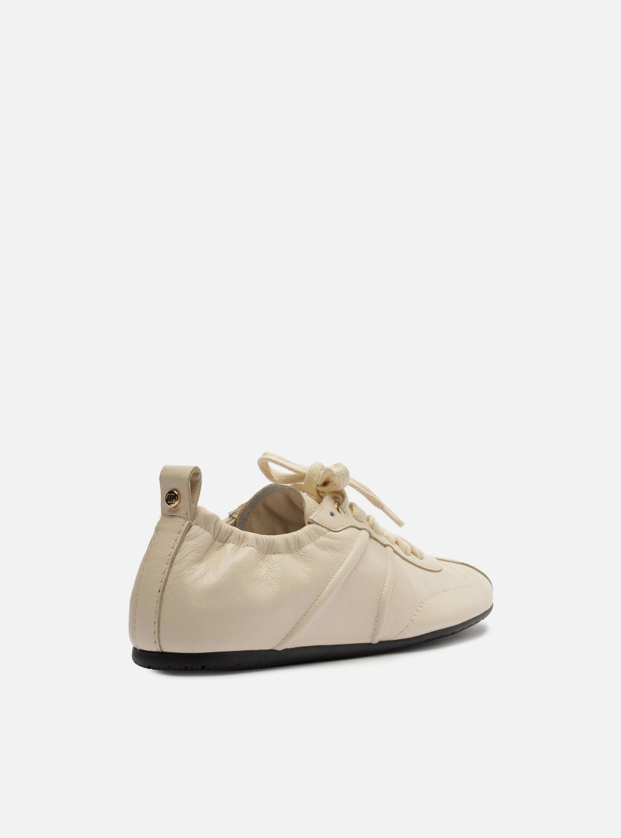 Tênis Off-White Couro Sola Baixa Elástico — foto 3