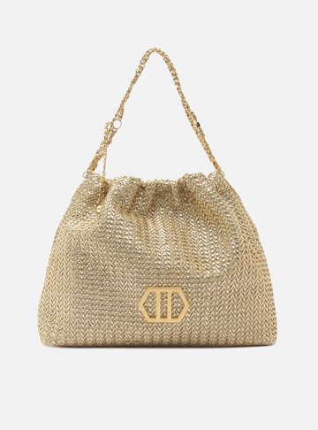 Bolsa Hobo Dourada Trama Esther Grande