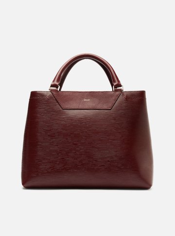 Bolsa Tote Vermelha Couro Textura Grande