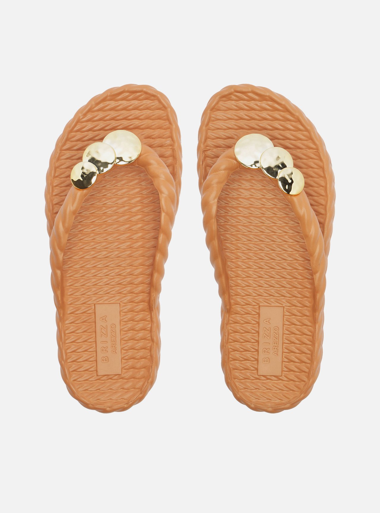 Chinelo Caramelo Flatform Marrocos Metais Brizza — foto 3