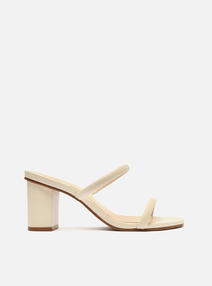 Sandália Off-White Bloco Duas Tiras Aberta