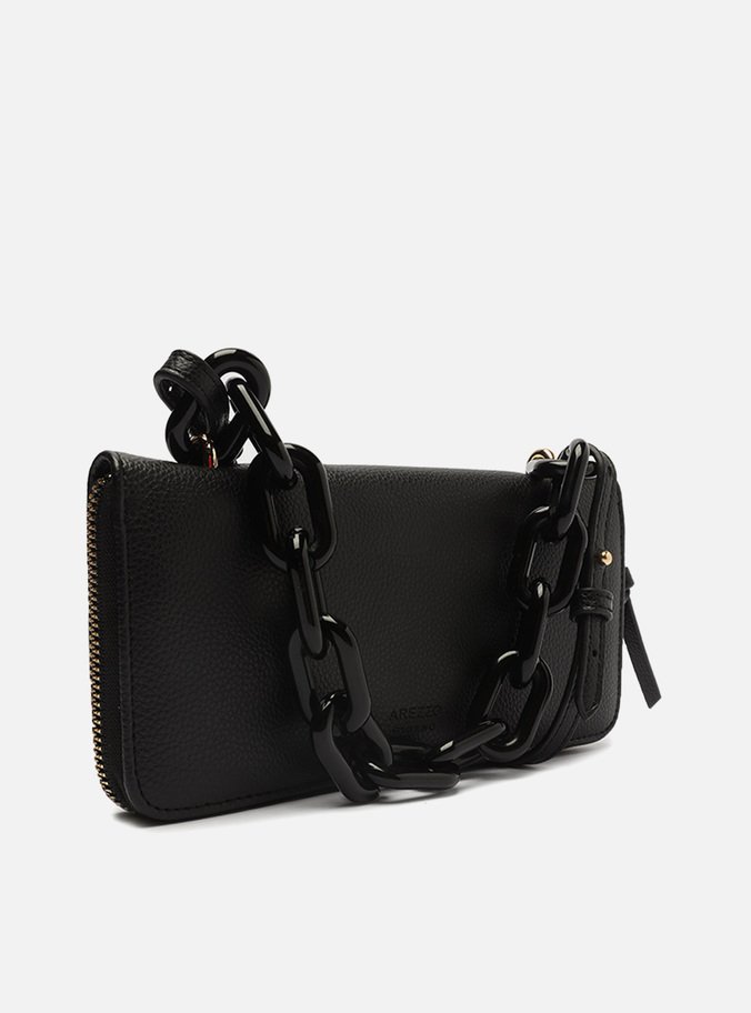 Bolsa Carteira Tiracolo Preta Média Corrente