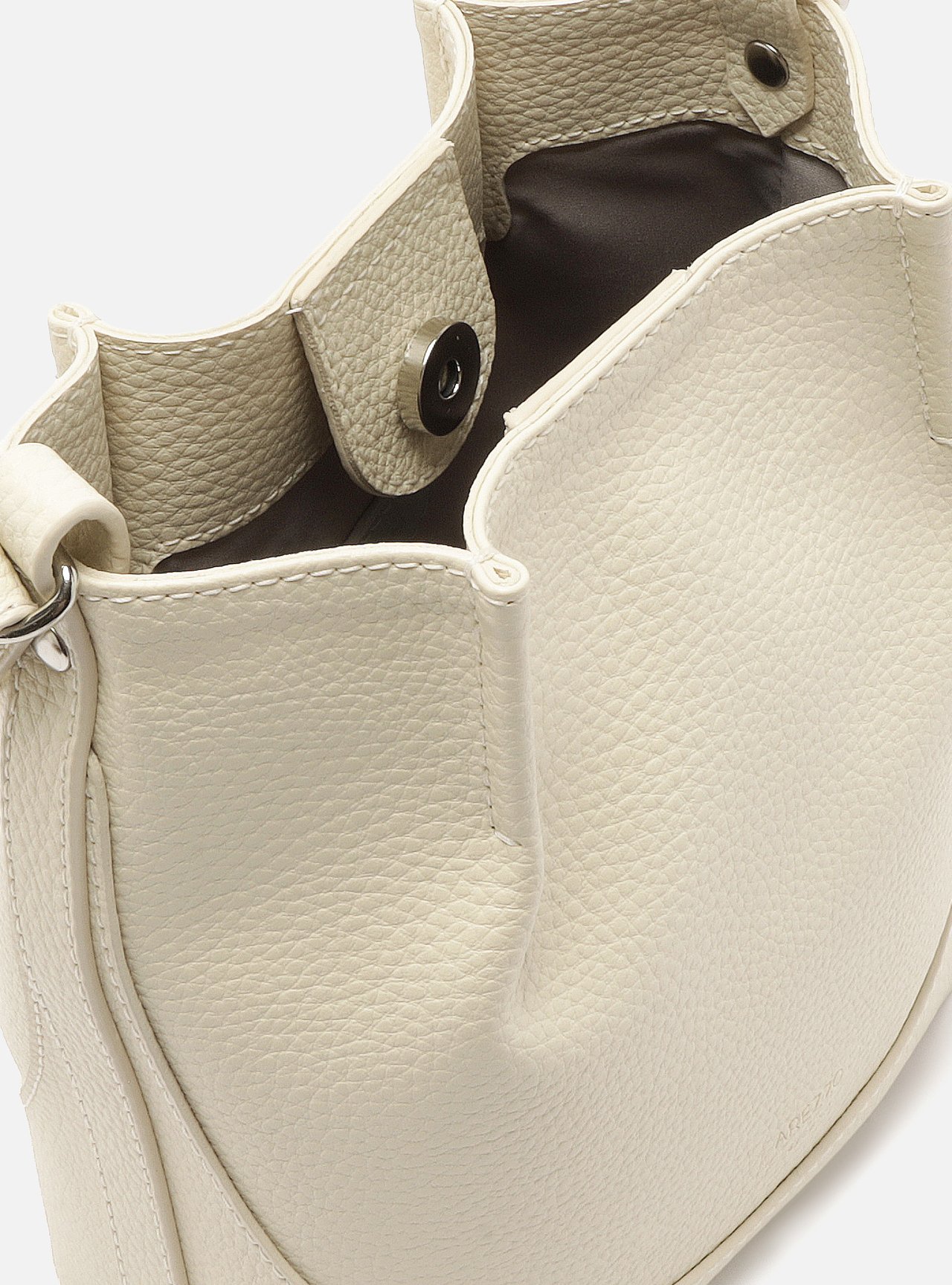 Bolsa Bucket Branca Pequena Granulada — foto 4