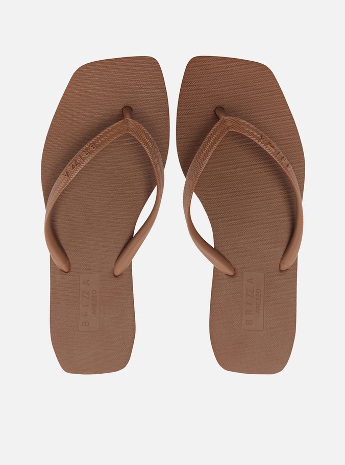 Chinelo de Dedo Marrom Básico Square Brizza