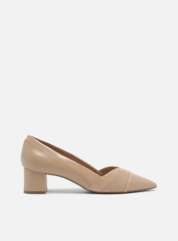 Scarpin Nude Salto Bloco