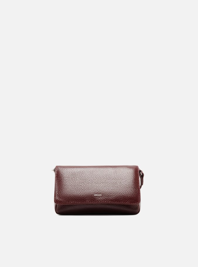 Bolsa Tiracolo Vermelha Couro Pequena Retangular