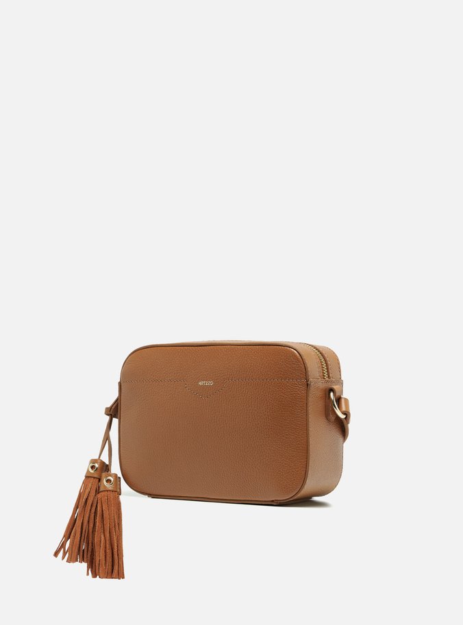 Bolsa Tiracolo Marrom Couro Pequena Barbicacho