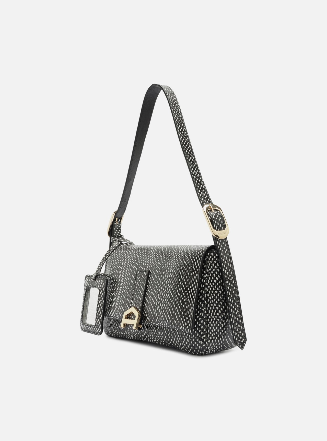 Bolsa Tiracolo Animal Print Couro Média Metais — foto 7