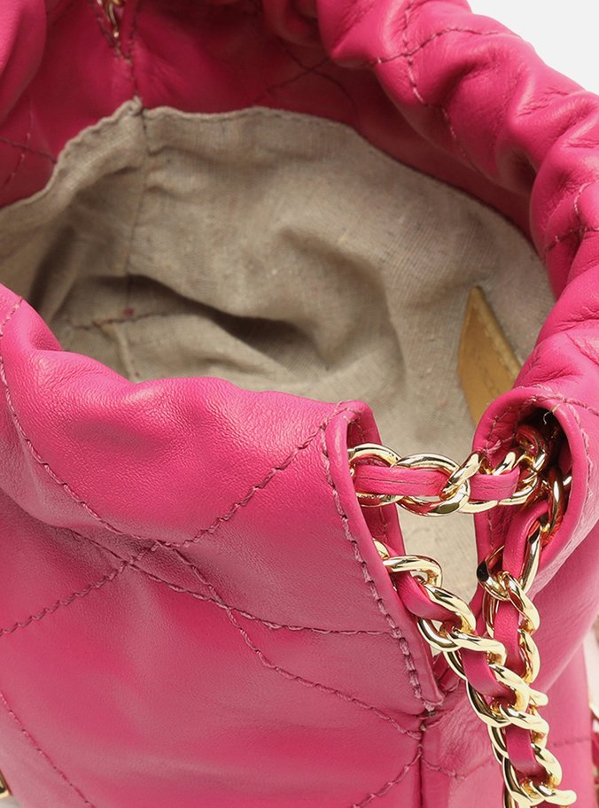 Bolsa Tiracolo Rosa Couro Esther Pequena